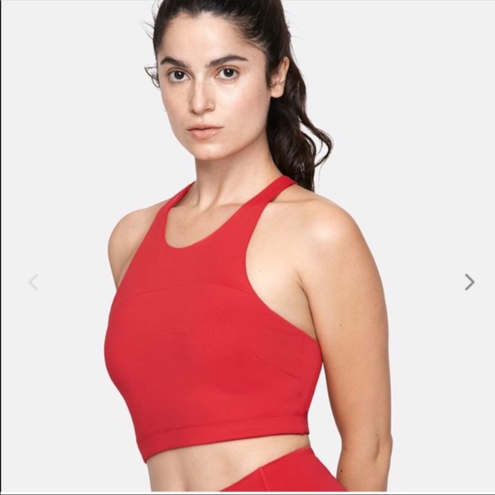 OV Tech Sweat Crop Top - Red